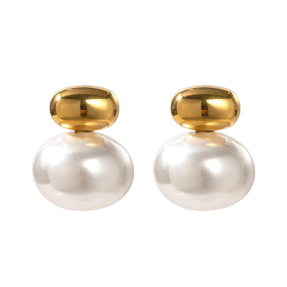 Elegant Pearl Drop Studs