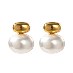 Elegant Pearl Drop Studs