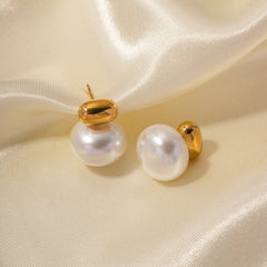 Elegant Pearl Drop Studs