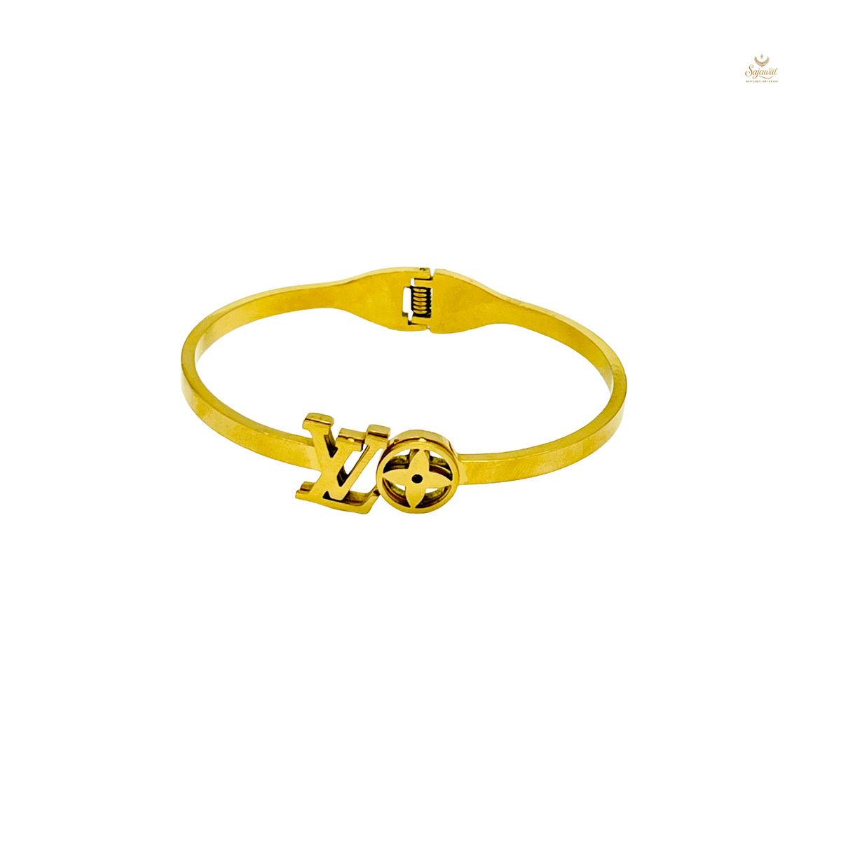 LV Inspired Black Bracelet – Premium Bold Edition