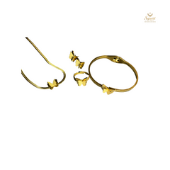 Elegant Butterfly Jewellery Set – Necklace, Ring, Chain, Locket & Bracelet |